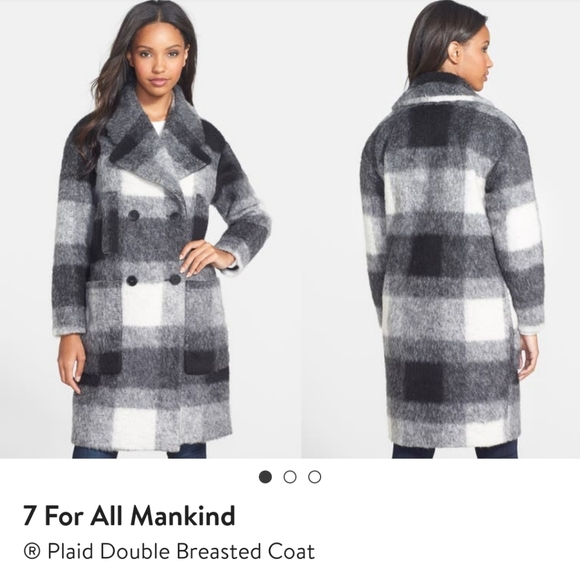 Plain double breastfed coat - Picture 3 of 5